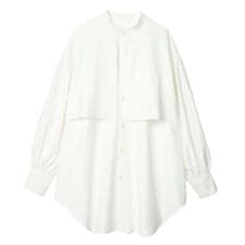 ヨーク重ねシャツブラウス