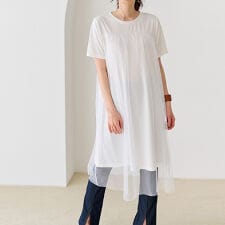 ひんやり！チュールレイヤードチュニック