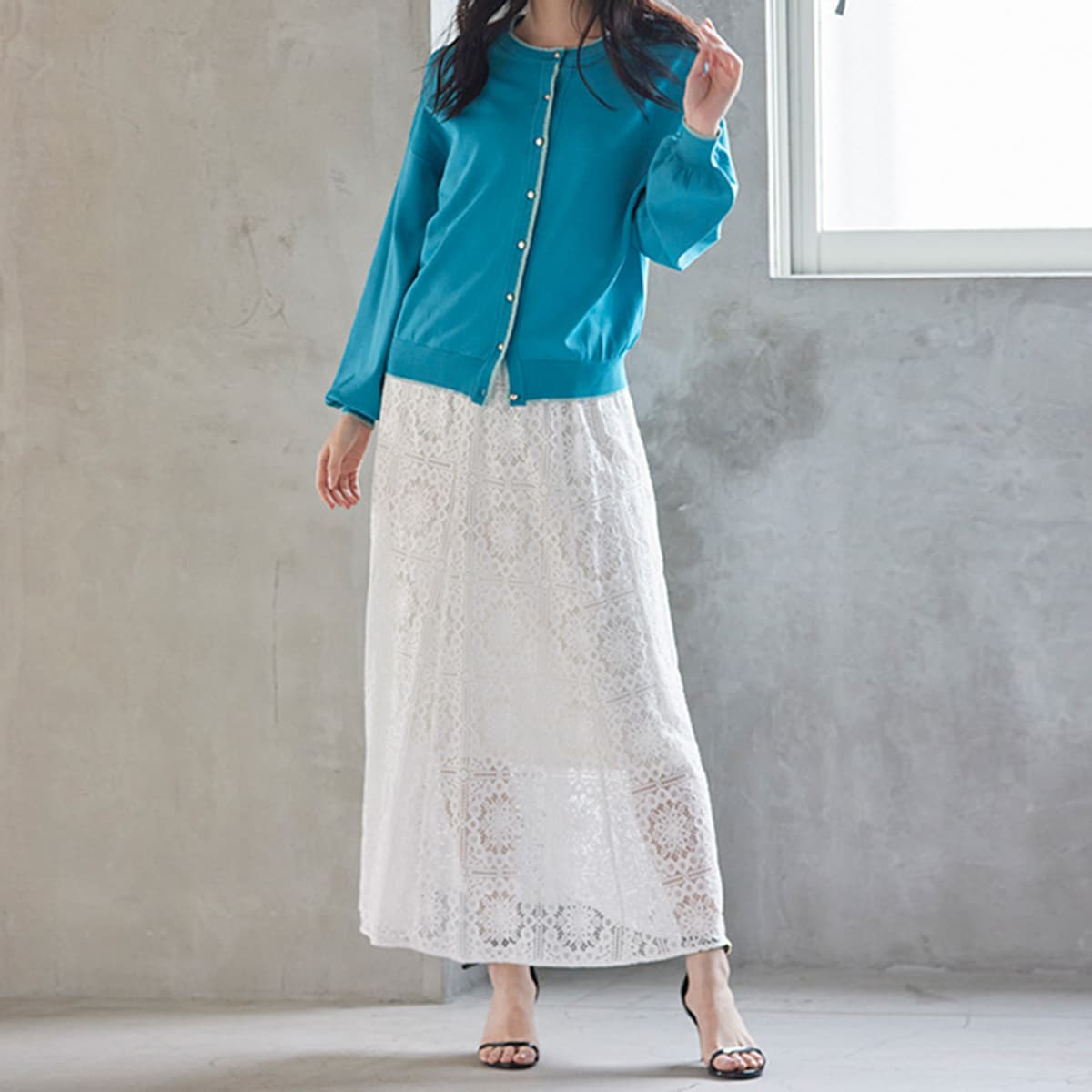 [�}���C]�X�N�G�A�[���[�X�Z�~�t���A�[�X�J�[�g/���i���iRanan�j �z���C�g