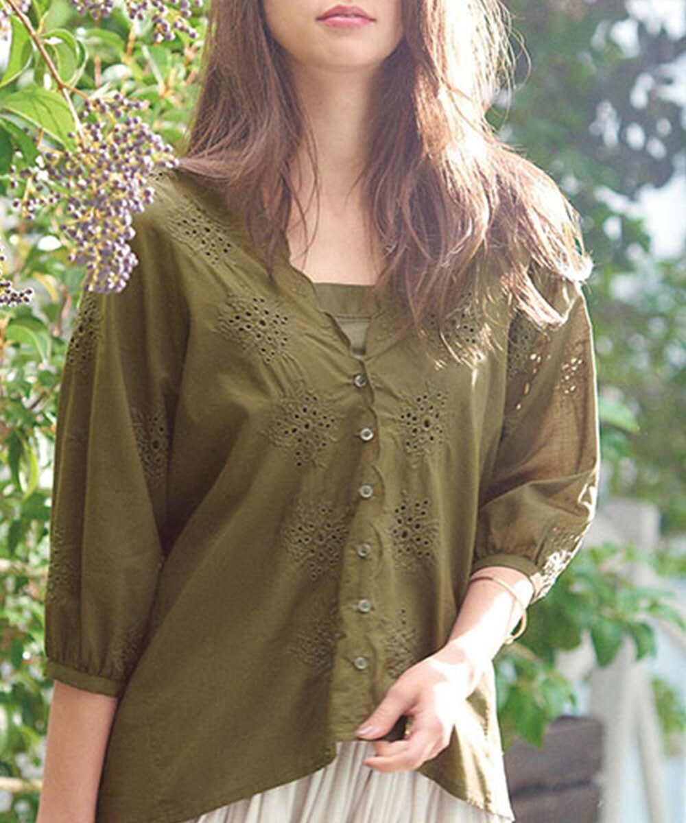 スカラップ刺しゅうブラウス | ラナン(Ranan) | マルイウェブチャネル