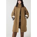 リサイクルナイロンパディングポンチョ|ブラウン