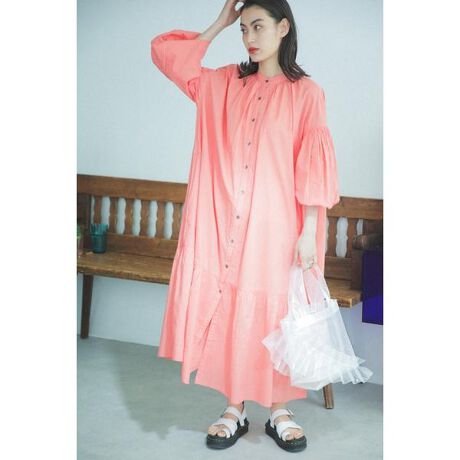 ボリュームスリーブコットンワンピース | ローズバッド(ROSE BUD  