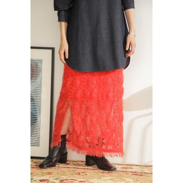 ROSE BUT レーススカート OKIRAKU×ROSEBUD)「アポリア」ライン リブ