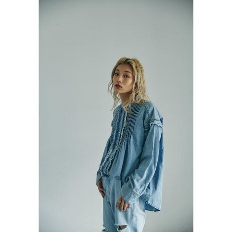 デニムフリルシャツ | ローズバッド(ROSE BUD) | マルイウェブチャネル