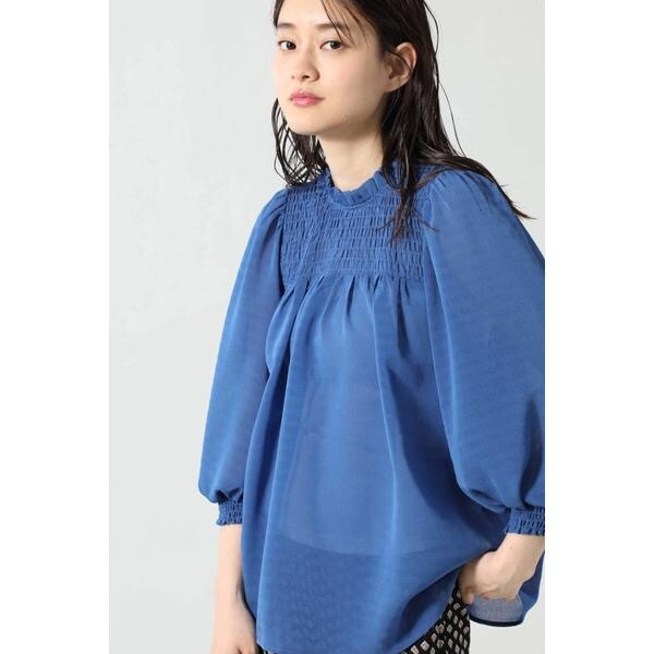 ローズバッド　シャーリング　ブラウス ROSE BUD（ローズバッド） ブラウス シャツ SHIRRING SHIRT レディース
