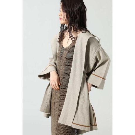 バイカラートリミングリネンガウン | ローズバッド(ROSE BUD) | マルイ  