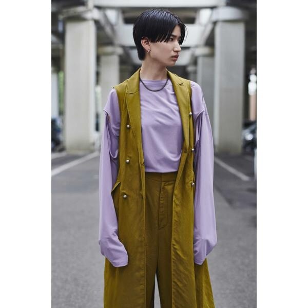 mici ROSE BUDハイネックフレアスリーブチュニック mici ROSE BUDハイネックフレアスリーブチュニック
