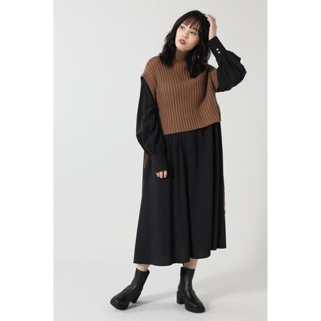 ニットベスト付きワンピース ローズバッド Rose Bud ファッション通販 マルイウェブチャネル