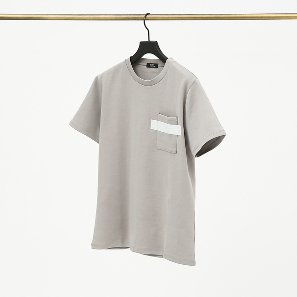 ラインプリント 半袖 ポケットTシャツ | 5351プール・オム(5351POUR 
