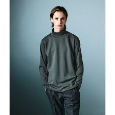 サイドライン ハイネック 長袖Tシャツ