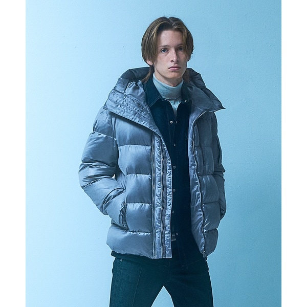 5351 POUR LES HOMMES ダウンコンビ ジャケット フード 切替 タフタコンビネーション ダウンジャケット | 5351プール・オム