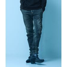 5351プール・オム(5351POUR LES HOMMES)の【25A/W】プリント テーパード デニム