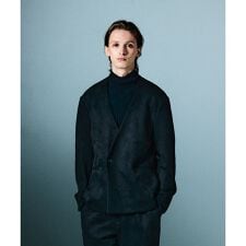 5351プール・オム(5351POUR LES HOMMES)の【セットアップ対応】ストレッチ スエード ノーカラージャケット