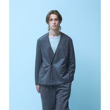 5351プール・オム(5351POUR LES HOMMES)の【セットアップ対応】ストレッチ スエード ノーカラージャケット