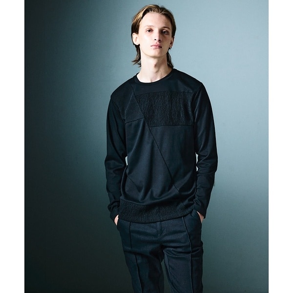 25S/S】コンビネーション ボーダー 長袖 Tシャツ | 5351プール・オム