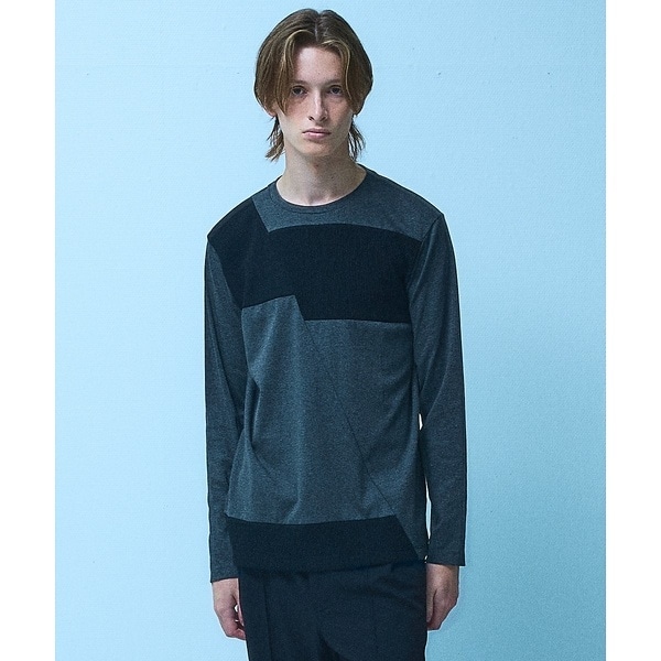 25S/S】コンビネーション ボーダー 長袖 Tシャツ | 5351プール・オム