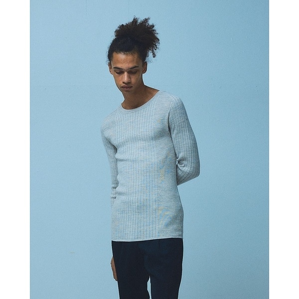 Wワッフル クルーネック プルオーバー ニット | 5351プール・オム