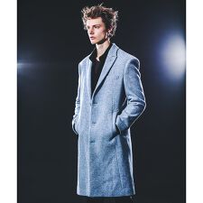 尾州産 ピークドラペル チェスターコート