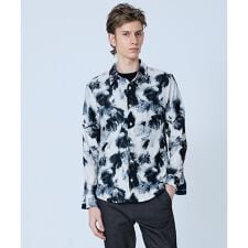 【フラワー柄】長袖 プリント シャツ