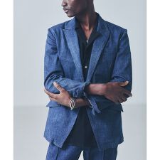 【セットアップ対応】ピークドラペル デニム ジャケット