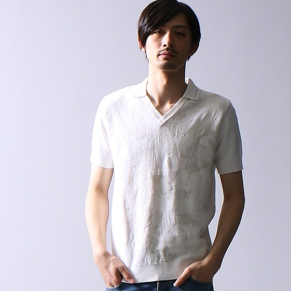 カモフラジャガードスキッパーポロシャツ | 5351プール・オム(5351POUR