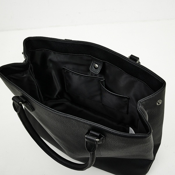 WEB別注】シボレザー 横型トートバッグ / クラッチバッグ付き