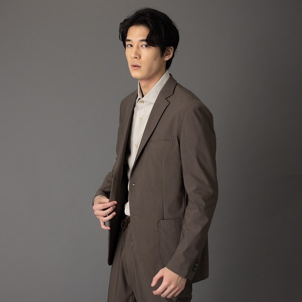 セットアップ対応】ライクラ ニット ストレッチ ジャケット