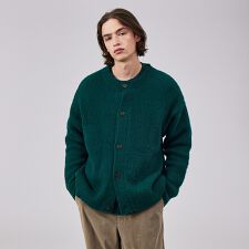 WEB限定シャギーニットクルーカーディガン