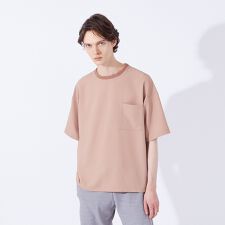 【Comfortable】変形 切替 半袖 Tシャツ