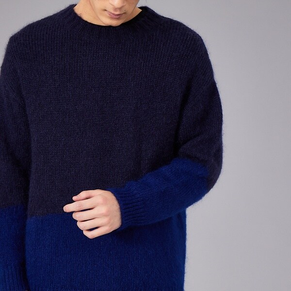 配色】シャギー モヘア ニット / プルオーバー | アバハウス(ABAHOUSE