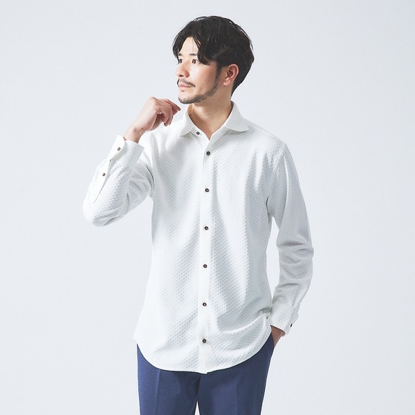 FLEX SHIRTS】マルチストレッチ ストライプ ジャージーシャツ