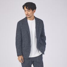 【MASCHILE/セットアップ対応】ニット ボンディング ジャケット