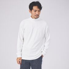 アバハウス(ABAHOUSE)の起毛 スムース モックネック 長袖 Ｔシャツ
