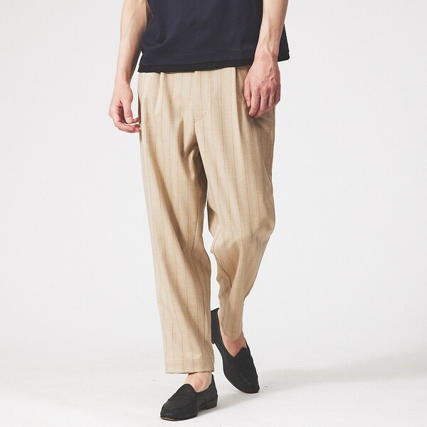 アバハウス（ABAHOUSE）/【マルチストライプ】ワイド テーパードパンツ / スラックス マルチストライプ】ワイド テーパードパンツ / スラックス
