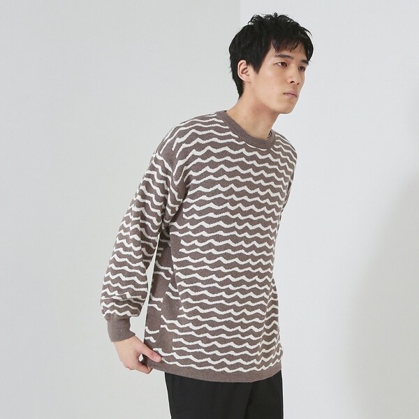 シルクミックス WJQ ホリゾンタル ボーダー ニット | アバハウス