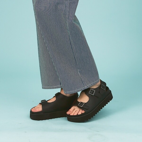 アバハウス（ABAHOUSE）/ネオレザー　選べるボリュームソールサンダル / シャークソール / キャタピラー ネオレザー 選べるボリュームソールサンダル / シャークソール