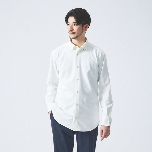 アバハウス（ABAHOUSE）/【FLEX SHIRTS】リネンフェイス マルチストレッチ ボタンダウン ブロー FLEX SHIRTS】リネンフェイス マルチストレッチ ボタンダウン ブロー