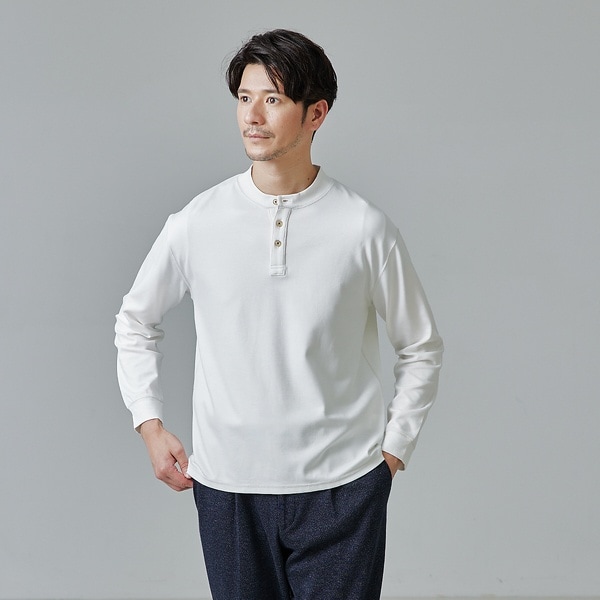 アバハウス（ABAHOUSE）/【ヘンリーネック】ポンチ 長袖 Ｔシャツ ヘンリーネック】ポンチ 長袖 Tシャツ | アバハウス(ABAHOUSE