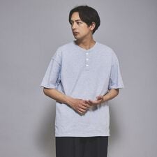 【グッドウェア】USAコットン ヘンリーネック ショートスリーブ Tシャツ