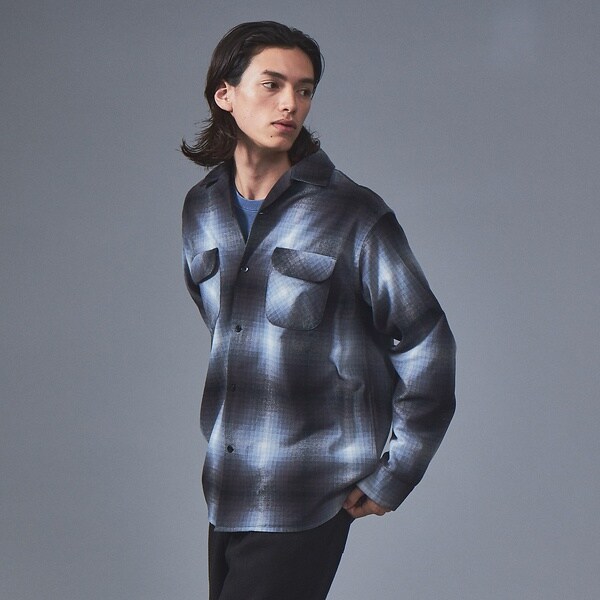 ペンドルトン　オンブレチェック　オープンカラーシャツ　PENDLETON ペンドルトン【PENDLETON】ヴィンテージ オンブレチェック