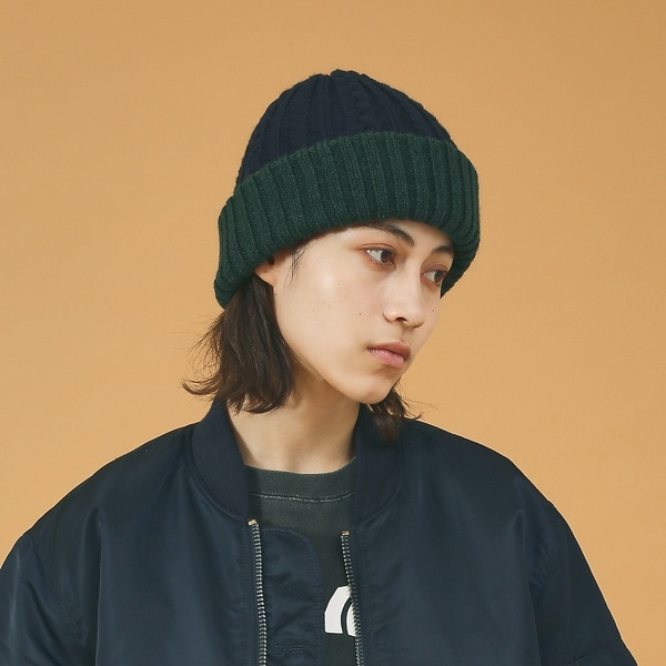 [}C]yRUBEN/[xzRIVERSIBLE RIB WATCH CAP /o/AonEXiABAHOUSEj O[