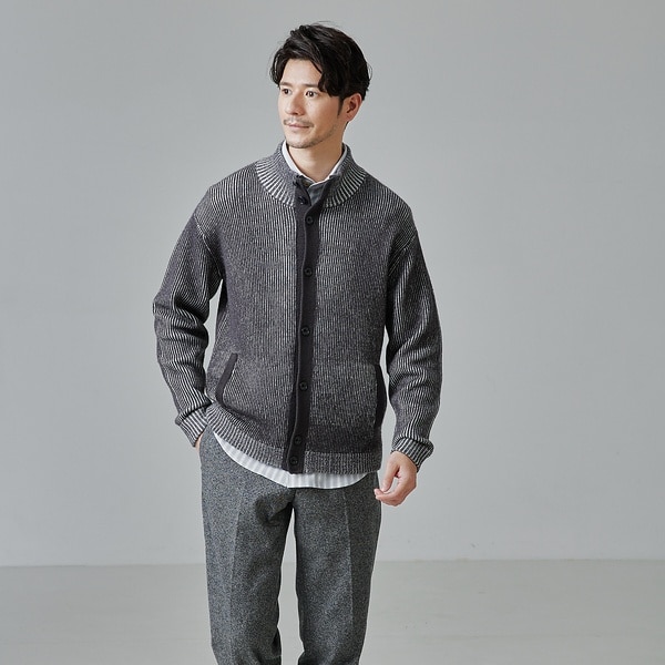 12ゲージ 畦編み ドライバーズニット / ダブルジップ | アバハウス