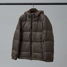 【撥水】700FP ウールライク ダウンジャケット/フードブルゾン