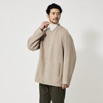 super120s】ウールリバー ノーカラーブルゾン | アバハウス(ABAHOUSE  