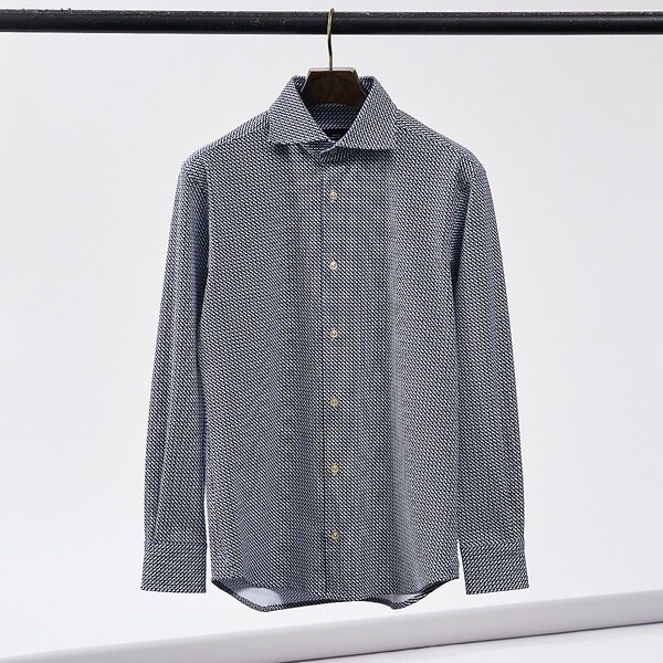 FLEX SHIRTS / Dry Moment使用】シャークスキン柄 長袖シ | アバハウス