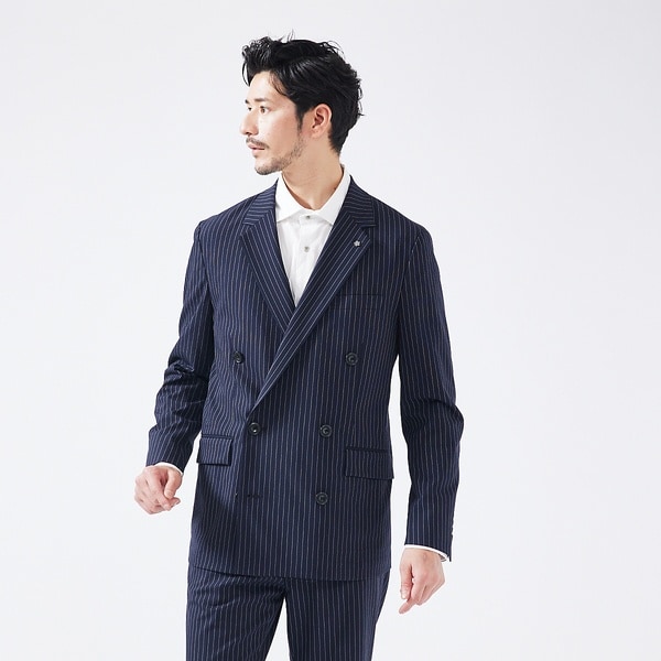 セットアップ対応/BRERA】ストレッチ ポプリン ダブルジャケット