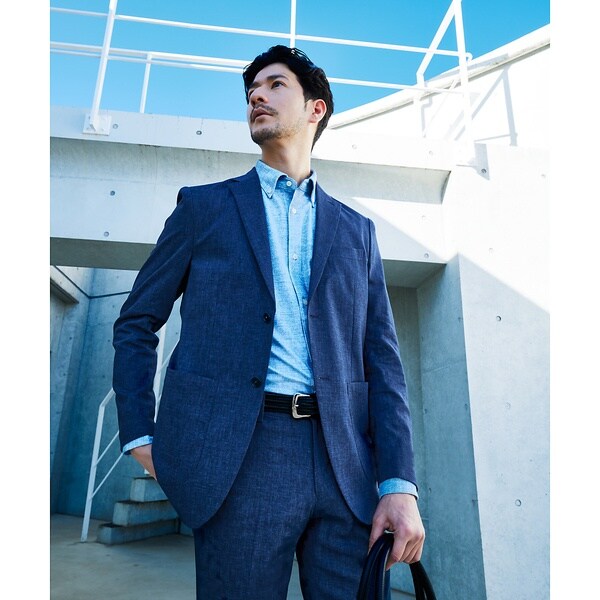 アバハウス（ABAHOUSE）/【セットアップ対応/2024年デザイン】ソロストレッチリネン ジャケット / サ セットアップ対応/2024年デザイン】ソロストレッチリネン ジャケット