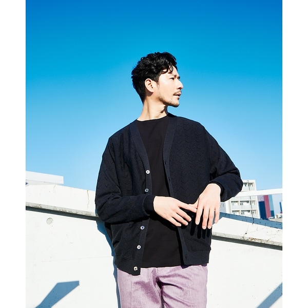 アバハウス　DESIGN WORKS フォックス　ブラック　カーディガン アバハウスDESIGN WORKS フォックスブラックカーディガン