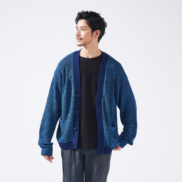 ミックスカラー 片畦編み カーディガン | アバハウス(ABAHOUSE