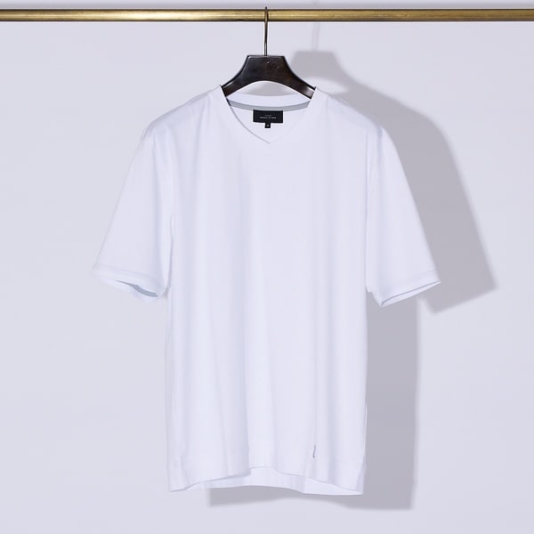 コットンシルケット】ポンチ Vネック Tシャツ | アバハウス(ABAHOUSE
